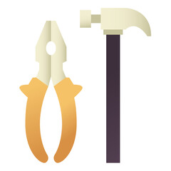 Carpentry flat design style icon