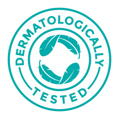 Dermatologically vector badge template. Suitable for product label.