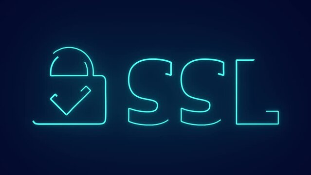 SSL security for https website protected safe data encryption technology