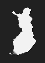 Vector map Finland, template outline country