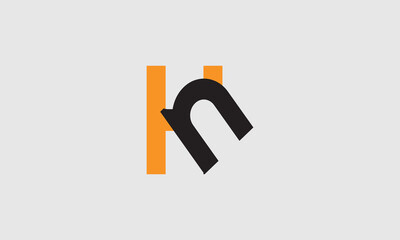 HN Typography logo design vector