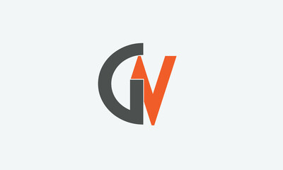 Alphabet letter icon logo GV or VG