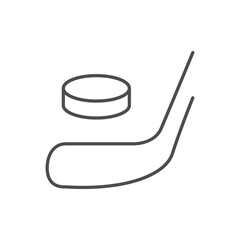 Hockey equipment line outline icon