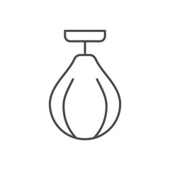 Boxing speed bag line icon