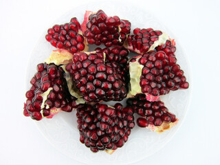 pomegranate on a white background