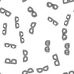glasses optical style frame vector seamless pattern thin line illustration