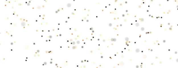 Golden serpentine confetti on transparent background. luxury isolated