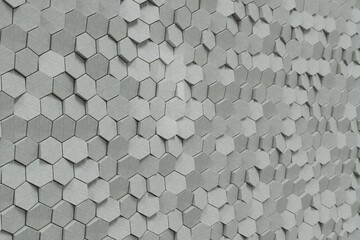 weißer abstrakter Hexagon Hintergrund perspektivisch