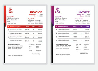 Title	
Business Minimal Corporate Invoice design template vector illustration bill form price . Creative template and stationery design payment agreement design template Cash Memo, Vector Quotation De