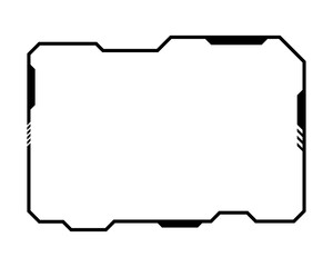 HUB futuristic. Fantastic square shape technology abstract frame element. © Mooam