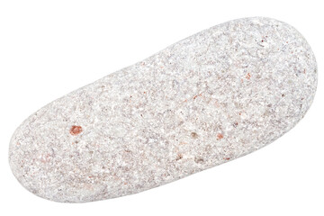 Top view of single gray pebble