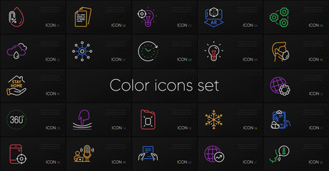 Set of Seo phone, No alcohol and World statistics line icons. Include Snowflake, Prescription drugs, Receive file icons. Documents, Medical mask, Time change web elements. Vector