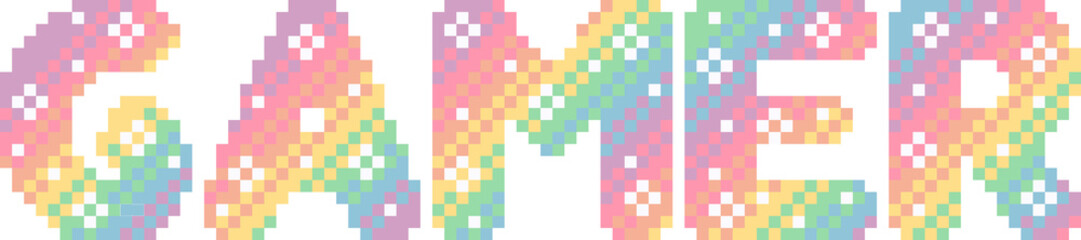 Rainbow Gamer Pixel Art