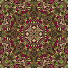 Abstract seamless pattern with geometric elements structure.