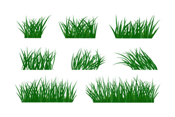 Cartoon grass design set