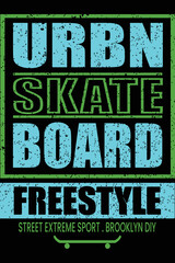 Urbn Skard Board Freestyle T-shirt design