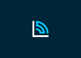 letter ls wifi logo design vector illustration template