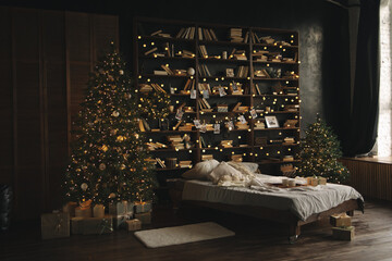 New Year's decoration of the house for Christmas