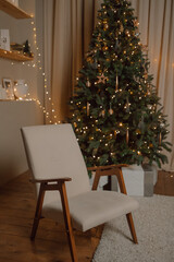 New Year's decoration of the house for Christmas
