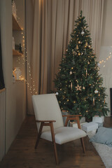 New Year's decoration of the house for Christmas