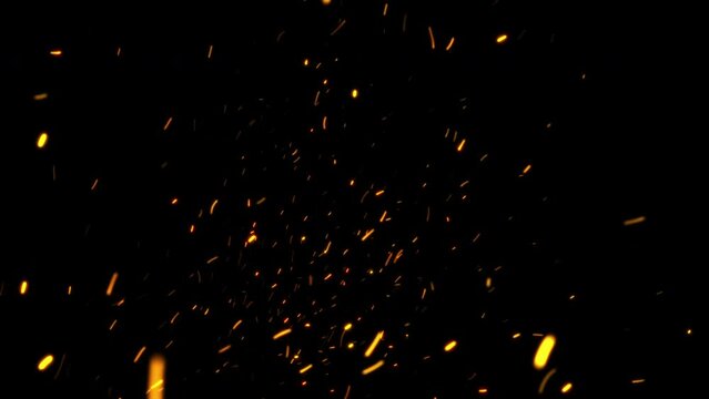 rising hot burning embers particles light seamless loop