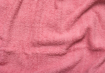 Fototapeta na wymiar Close up of pink fabric.