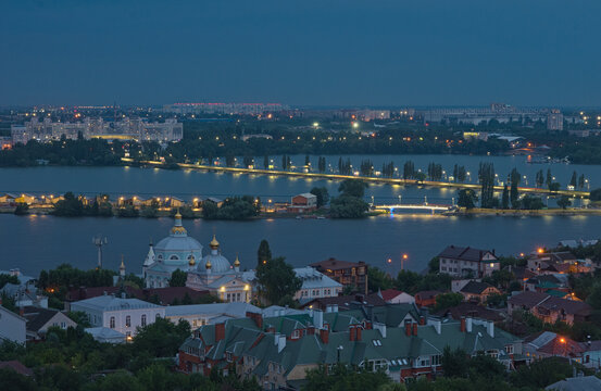 Panorama of the evening city