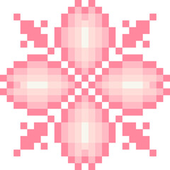Cherry Blossom Ornament Pixel Art