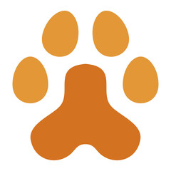 Paw Print Flat Icon