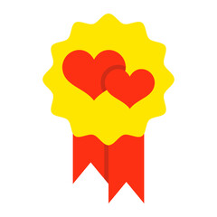 Ribbon Badge Flat Icon