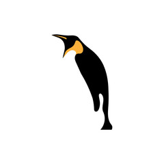 Penguin logo silhouette vector