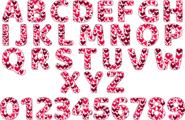 Creative Love floral alphabet PNG full HD