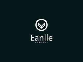Eagle type logo, creative eagle concept logo design template