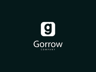 g letter logo design, g type logo with box, unique letter g logo design template
