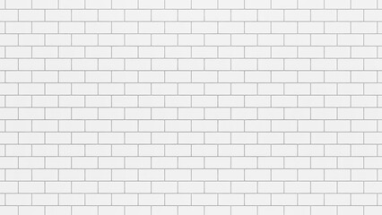 White ceramic tile background texture, white tile in the form of a brick, minimalistic white wall background