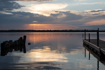 Fototapeta premium sunset at the pier