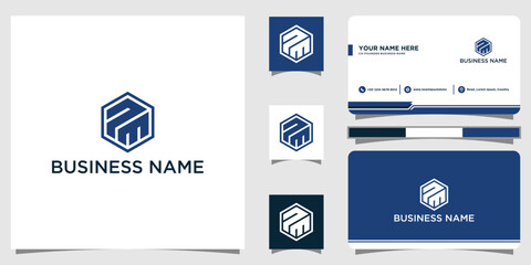 Set of letter PM or MP logo illustraction vector graphic design template. Good for business, company, icon, modern, technology, internet, brand, advertising, and business card