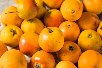 Raw Orange Organic Tejocote Apples