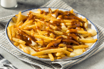 Homemade Canadian Poutine Gravy French Fries