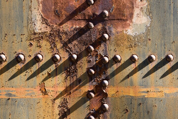 Rust from an old train car