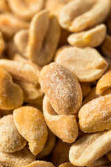 Fototapeta na wymiar Dry Organic Roasted Peanuts