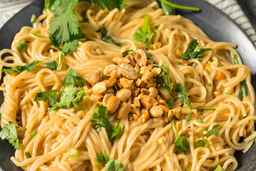 Homemade Asian Peanut Sauce Noodles