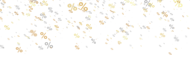 percent shopping digital in hand 3d.