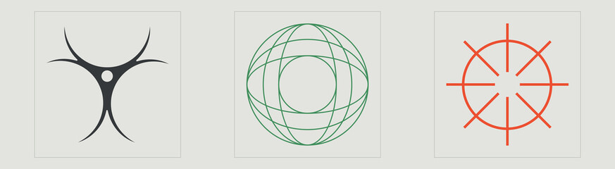 Set of Y2K style vectors of objects. Rave psychedelic retro futuristic set. Modern abstract forms. Stars, starburst . Vector illustration