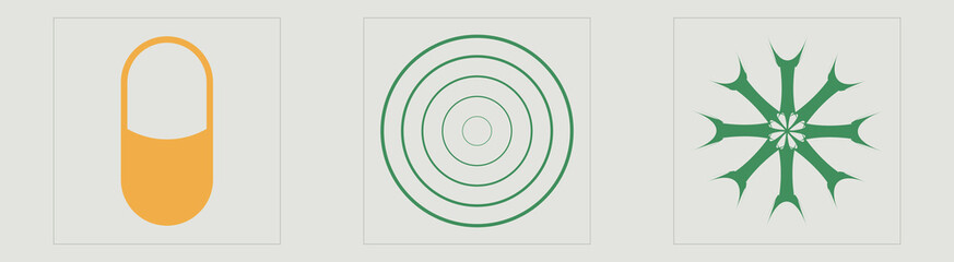 Vector Graphic Assets Set. Extraordinary Graphic Assets. Cyberpunk elements. Isolated on black background. Vector illustration