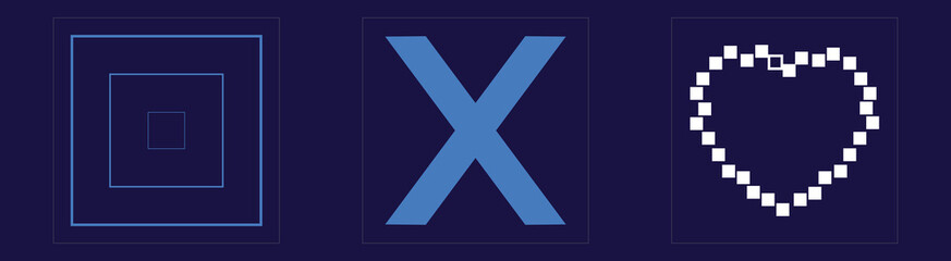 Brutalism shapes. Retro futuristic graphic ornaments. Modern abstract forms. Stars, starburst . Vector illustration