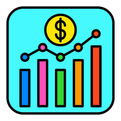 Stock Exchange App Filled Line Icon