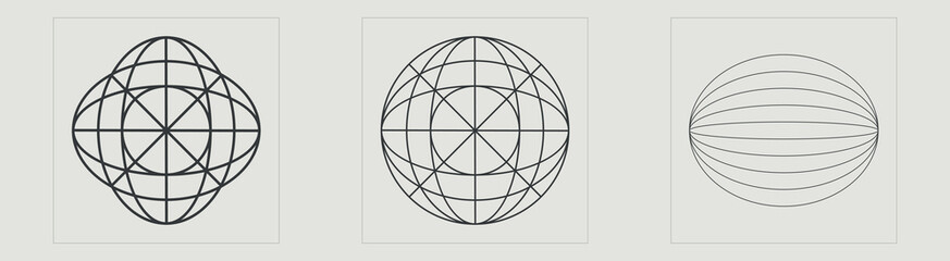 Vector Graphic Assets Set. Trendy geometric postmodern figures. Modern abstract forms. Anti-design. Vector illustration