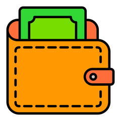 Wallet Filled Line Icon
