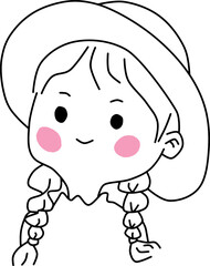 girl in a hat
